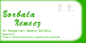 borbala nemecz business card