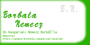 borbala nemecz business card